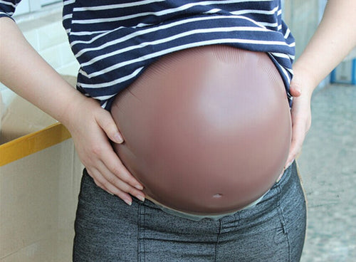 Silicone Fake Pregnancy Belly - Mocha Color