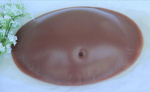 Neue Drillinge! Silikon gefälschter Schwangerschaftsbauch - Mokka-Farbe