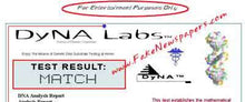 Fake DNA Test result