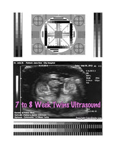 2D Fake Ultrasound 7 to 8 Week Twins