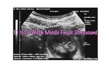 Fake Ultrasound 11 to 12 Weeks with Middle Finger